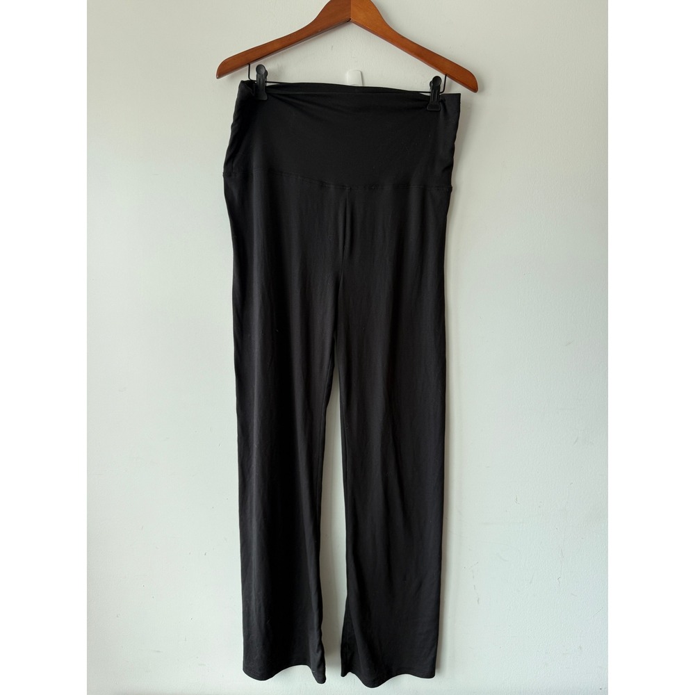 Bobbie Brooks Black High Waisted Yoga Pants Straight Leg Size Medium Athleisure
